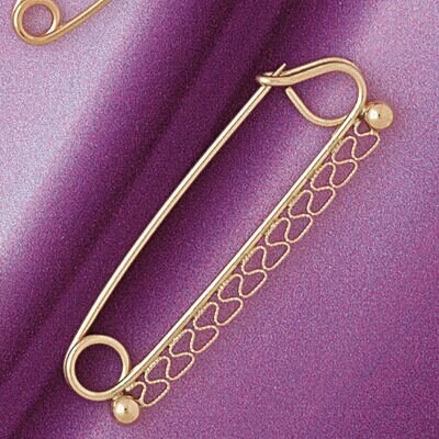 Dazzlers Jewelry Baby Pin Pendant Necklace Charm Bracelet in Yellow, White or Rose Gold 5963, MPN: …