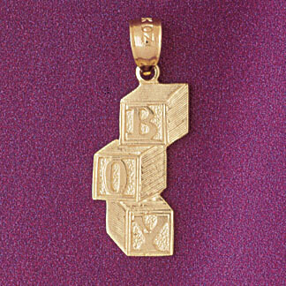 Dazzlers Jewelry Baby Boy Pendant Necklace Charm Bracelet in Yellow, White or Rose Gold 5952, MPN: …