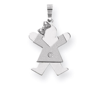 Diamond Kid Pendant 14k White Gold XK433AA, MPN: XK433AA, 883957116648