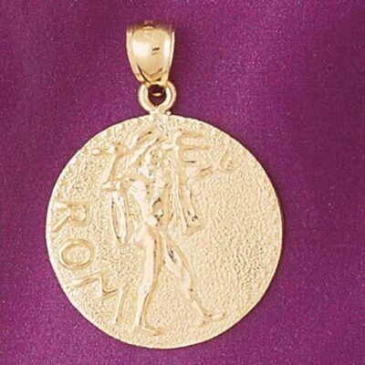 Dazzlers Jewelry Rome Italy Pendant Necklace Charm Bracelet in Yellow, White or Rose Gold 4929, MPN…
