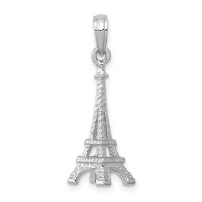 3-D Eiffel Tower Charm 14k White Gold Solid Polished C2235W, MPN: C2235W, 637218125869