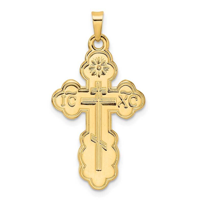 Eastern Orthodox Solid Cross Pendant 14k Gold Polished XR2014, MPN: XR2014,