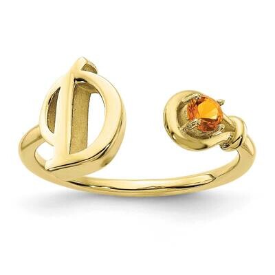Letter D with Birthstone Ring 10k Gold 10XNR81DY, MPN: 10XNR81DY, 191101993671