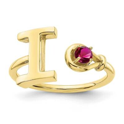 Letter I with Birthstone Ring 10k Gold 10XNR81IY, MPN: 10XNR81IY, 191101993725