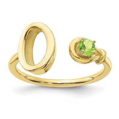 Letter O with Birthstone Ring 10k Gold 10XNR81OY, MPN: 10XNR81OY, 191101993787