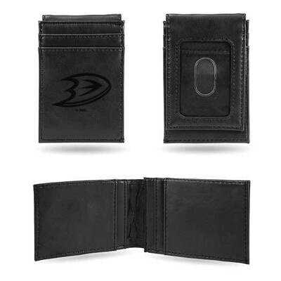 NHL Anaheim Ducks Black Faux Leather Front Pocket Wallet GC7562, MPN: GC7562, 767345896674