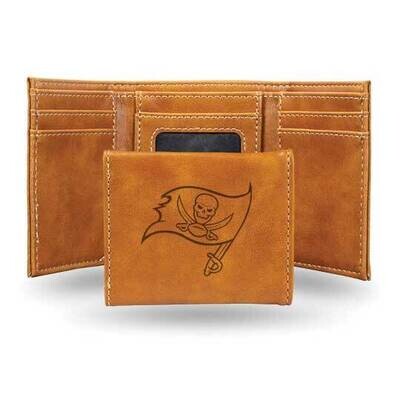 NFL Tampa Bay Buccaneers Brown Faux Leather Trifold Wallet GC7803, MPN: GC7803, 767345899620