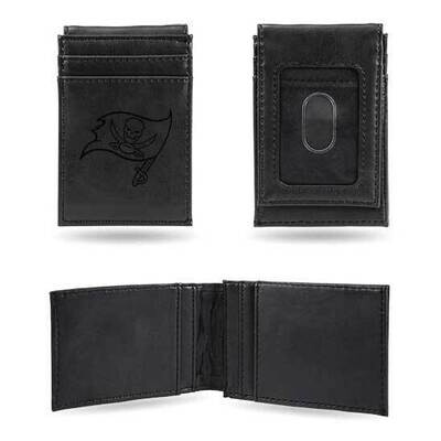NFL Tampa Bay Buccaneers Black Faux Leather Front Pocket Wallet GC7556, MPN: GC7556, 767345895950