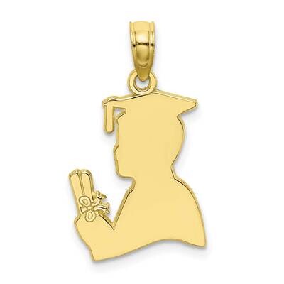 Male Graduation Profile Charm 10k Gold Polished 10K7324, MPN: 10K7324, 63721818750