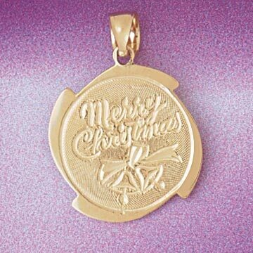 Dazzlers Jewelry Merry Christmas Pendant Necklace Charm Bracelet in Yellow, White or Rose Gold 5555…