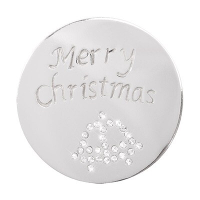 Nikki Lissoni Merry Christmas Bells Silver-Plated 33mm Coin C1295SM, MPN: C1295SM, 8718627467886