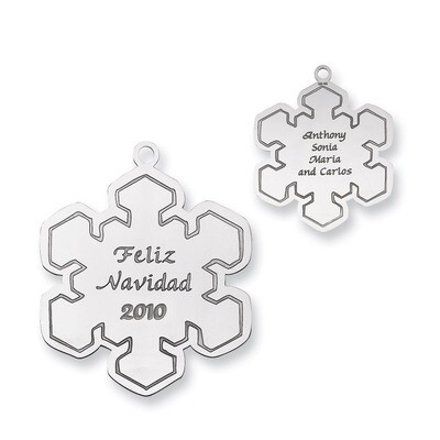 Christmas Snowflake Ornament Sterling Silver QQ360, MPN: QQ360,