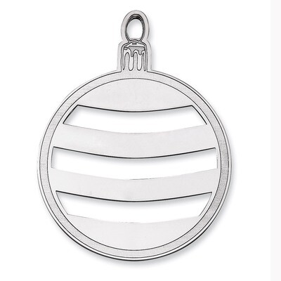 Blank Christmas Ornament Sterling Silver QQ359B, MPN: QQ359B,