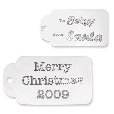 Christmas Gift Tag Sterling Silver QQ352, MPN: QQ352,