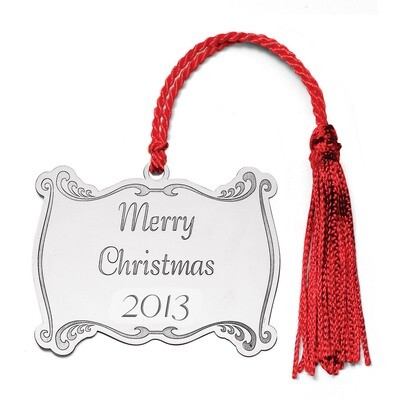 Christmas Plaque Ornament Sterling Silver QQ349, MPN: QQ349,