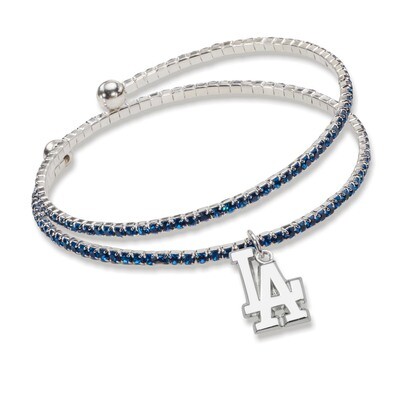 Los Angeles Dodgers Amped Logo Crystal Bracelet DOD077BR-CR
