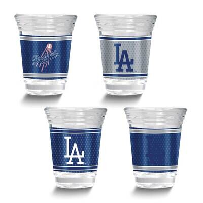 MLB Los Angeles Dodgers 4-piece Shot Glass Set GM26124-DOD, MPN: GM26124-DOD, 737538033681