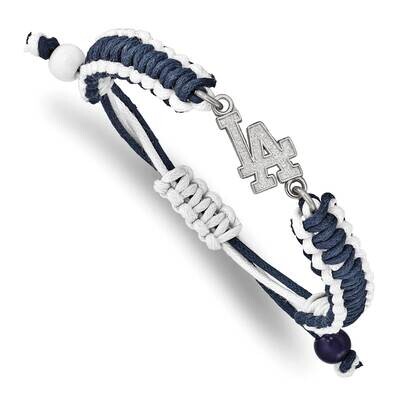 MLB Los Angeles Dodgers Adjustable Cord Bracelet Stainless Steel ST514DOD, MPN: ST514DOD, 634401016…
