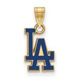 MLB Los Angeles Dodgers Small Enamel Pendant Gold-plated Sterling Silver GP032DOD, MPN: GP032DOD, 1…