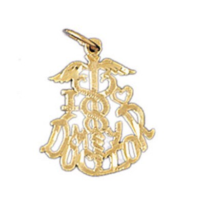 Dazzlers Jewelry I Love My Doctor Pendant Necklace Charm Bracelet in Yellow, White or Rose Gold 107…