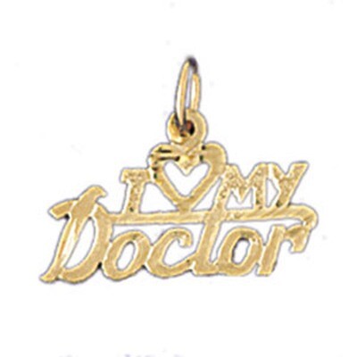 Dazzlers Jewelry I Love My Doctor Pendant Necklace Charm Bracelet in Yellow, White or Rose Gold 107…