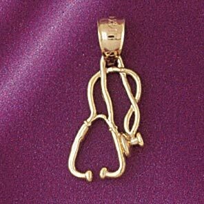 Dazzlers Jewelry Doctor Pendant Necklace Charm Bracelet in Yellow, White or Rose Gold 4668, MPN: DZ…