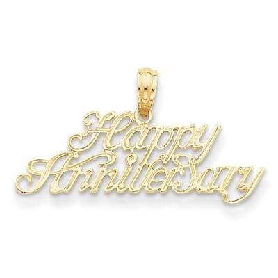 Happy Anniversary Pendant 14k Gold Polished  D3888, MPN: D3888, 637218041619