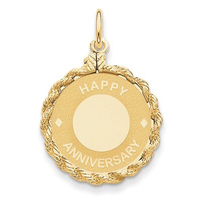 Happy Anniversary Charm 14k Gold XAC587, MPN: XAC587, 883957340951
