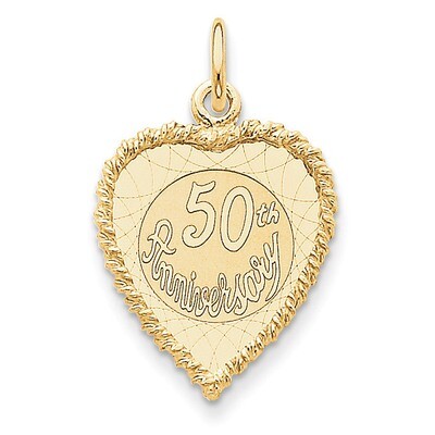 Happy 50th Anniversary Charm 14k Gold XAC583, MPN: XAC583, 886774072869