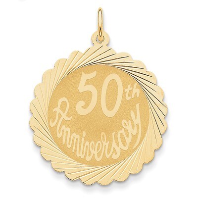 Happy 50th Anniversary Charm 14k Gold XAC584, MPN: XAC584, 886774616933