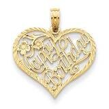 Solid Talking Happy Birthday Heart Pendant 14k Gold D1075, MPN: D1075, 637218034659