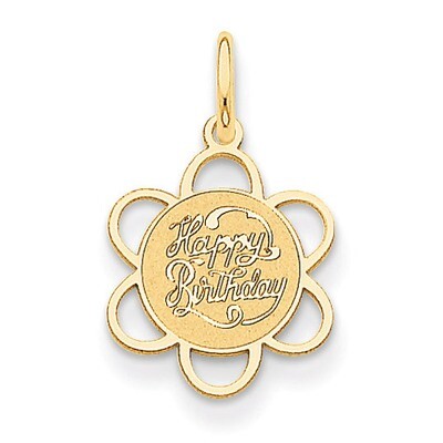 Happy Birthday Charm 14k Gold XAC755, MPN: XAC755, 883957344140