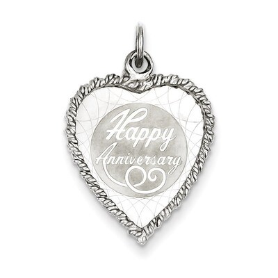 Happy Anniversary Disc Charm Sterling Silver QC2270A, MPN: QC2270A, 883957478906