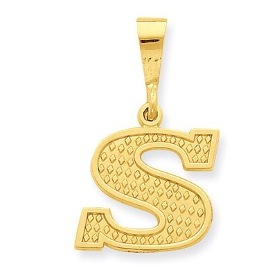 Initial S Charm 14k Gold C1449-S, MPN: C1449-S, 886774087818