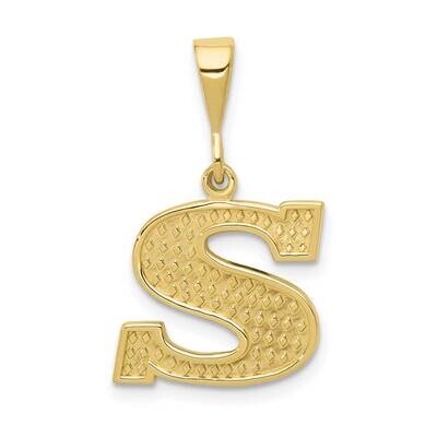 Initial S Pendant 10k Gold 10C1449-S, MPN: 10C1449-S,