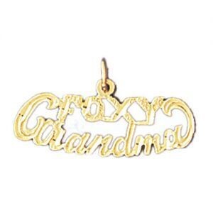 Dazzlers Jewelry Foxy Grandma Grandmother Pendant Necklace Charm Bracelet in Yellow, White or Rose …