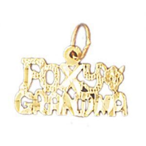 Dazzlers Jewelry Foxy Grandma Grandmother Pendant Necklace Charm Bracelet in Yellow, White or Rose …
