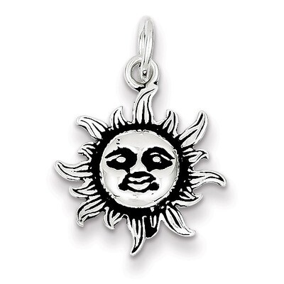 Sun Charm Antiqued Sterling Silver QC7536, MPN: QC7536, 883957140599