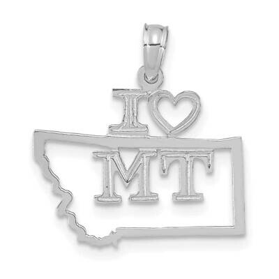 Montana State Pendant 14k White Gold Solid D1173W, MPN: D1173W,