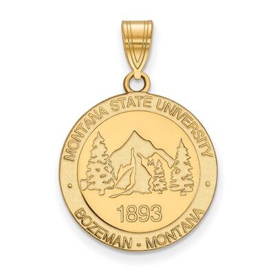 Montana State University Large Crest Pendant Gold-plated Silver GP026MTU, MPN: GP026MTU, 8867749297…