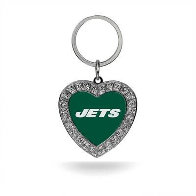 NFL New York Jets Rhinestone Heart Key Ring GC7953, MPN: GC7953, 767345625922
