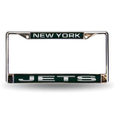 NFL New York Jets Green Laser Chrome Car License Plate Frame GC7092, MPN: GC7092, 94746402563