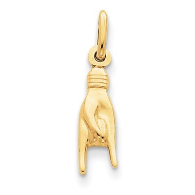 Good Luck Hand Charm 14k Gold D2919, MPN: D2919, 886774079127