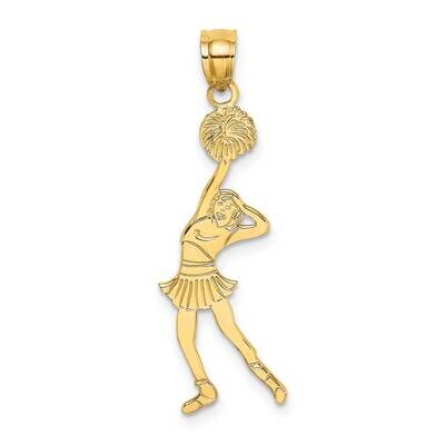 Cheerleader with Hand On Head Charm 14k Gold C3559, MPN: C3559, 637218020355