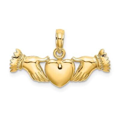 Hands Holding Heart Charm 14k Gold K7110, MPN: K7110, 637218180158