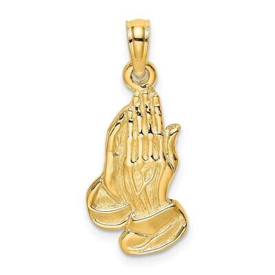 Praying Hands Charm 14k Gold 2-D K8593, MPN: K8593, 637218092239