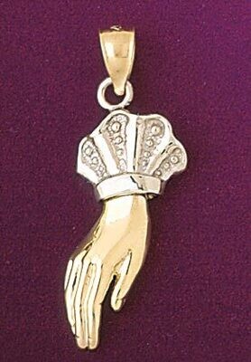 Dazzlers Jewelry Hand Pendant Necklace Charm Bracelet in Yellow, White or Rose Gold 6521, MPN: DZ-6…