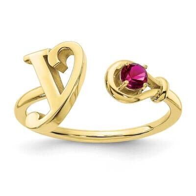 Letter Y with Birthstone Ring 10k Gold 10XNR81YY, MPN: 10XNR81YY, 191101993886