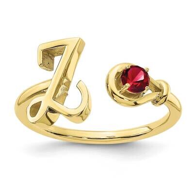 Letter Z with Birthstone Ring 10k Gold 10XNR81ZY, MPN: 10XNR81ZY, 191101993893