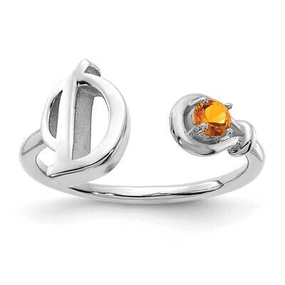 Letter D with Birthstone Ring 10k White Gold 10XNR81DW, MPN: 10XNR81DW, 191101993411